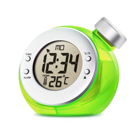 Water Clock With Thermometer and Alarm - Powered by Water - Green Buy Online in Zimbabwe thedailysale.shop