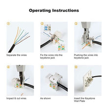 Load image into Gallery viewer, 20PC Cat6 RJ45 Keystone Jack Connector
