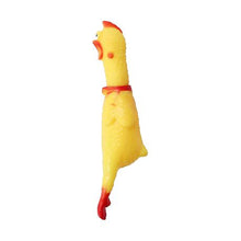 Load image into Gallery viewer, UrbanPets - Squeaky Rubber Chicken Dog Chew Toy
