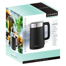 Load image into Gallery viewer, Eiger Lineo Nero Series Stainless Steel Cold-touch Cordless Kettle Matt black
