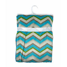 Load image into Gallery viewer, Baby Mink Blanket - Blue/Green Pattern
