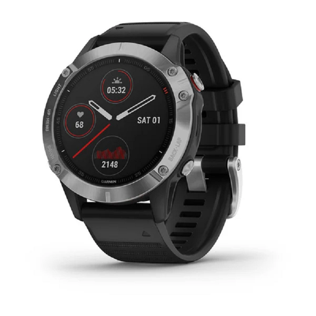 Garmin fenix 6 Outdoor Smartwatch (47mm) - Silver with Black Band Buy Online in Zimbabwe thedailysale.shop
