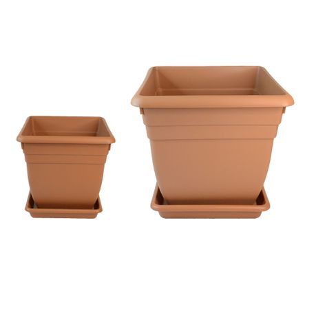 Best Quality Square Garden Plant Pots Sets - 2 Different Sizes (5L & 18L)