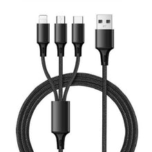 Load image into Gallery viewer, USB Cell Charger Cable Fast Charging 3 In 1
