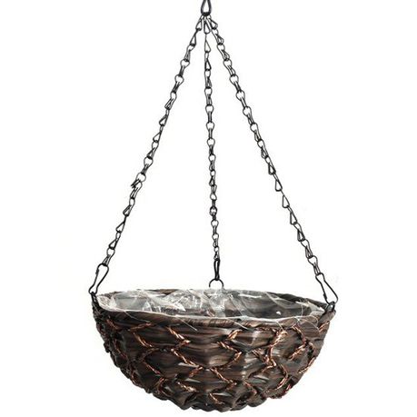 PH Garden - Small Round Plastic Lined Hanging Basket Dark Brown Buy Online in Zimbabwe thedailysale.shop