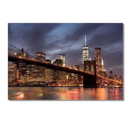 Large A1 size Framed Canvas Print – Manhattan, New York Skyline Buy Online in Zimbabwe thedailysale.shop