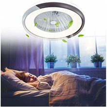 Load image into Gallery viewer, Space Saving LED Ceiling Fan with Remote - Black &amp; White
