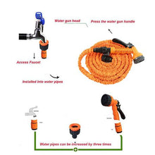 Load image into Gallery viewer, Shind Flexible Garden Hose with 5 Function Spray Nozzle

