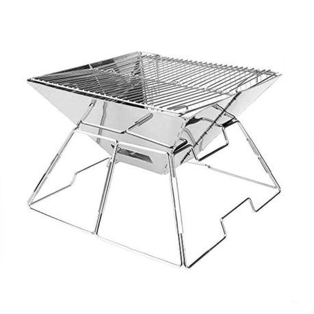Stainless Steel Foldable Outdoor Barbecue Stove & Open-Air Fire