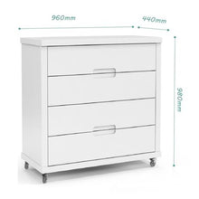 Load image into Gallery viewer, George &amp; Mason Baby - Tutto Chest Of Drawers With Wheels
