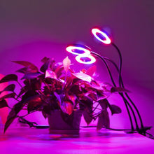 Load image into Gallery viewer, 360-Degree Rotary 3 Head Clip Holder Full Spectrum LED Grow Light
