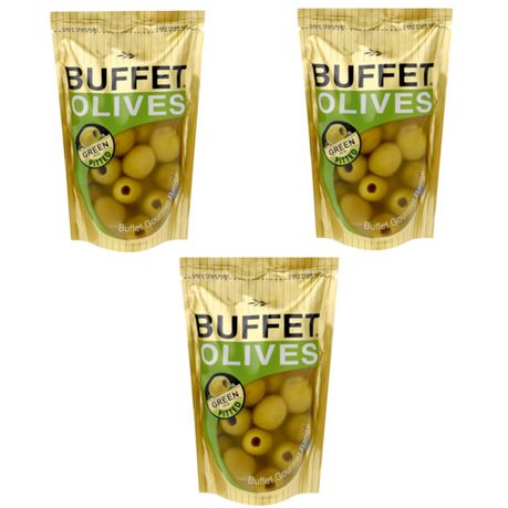 Green Pitted Olives 200g (Pack of 3) Buy Online in Zimbabwe thedailysale.shop