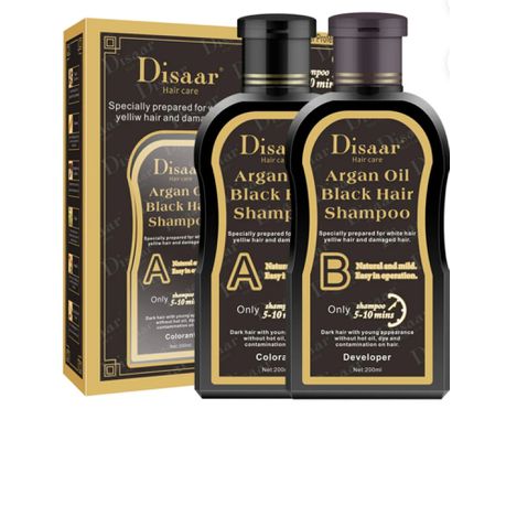 Lilhe Argan Oil Black Hair Shampoo with Colorant & DeveloperBy Disaar Buy Online in Zimbabwe thedailysale.shop