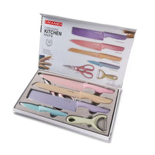 Load image into Gallery viewer, 6 Piece Pastel Kitchen Knife set
