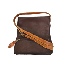 Load image into Gallery viewer, Finery Genuine Leather Cross Body - Brown &amp; Toffee
