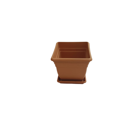 Ucsan - Square Flower Pot & Drainage Tray - 18lt - 31x31x31cm - Rust (M564) Buy Online in Zimbabwe thedailysale.shop