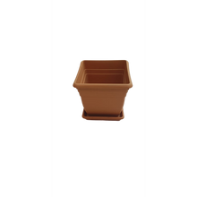 Load image into Gallery viewer, Ucsan - Square Flower Pot &amp; Drainage Tray - 18lt - 31x31x31cm - Rust (M564)
