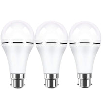 Load image into Gallery viewer, Battery Operated, Rechargeable Emergency 9W LED Bulb, BASE:B22-3 in a pack
