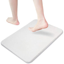 Load image into Gallery viewer, Hard Organic Eco-Friendly Diatomite Stone Mud Mat Bathroom Shower White

