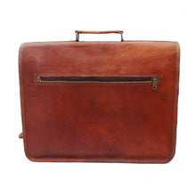 Load image into Gallery viewer, Minx - Genuine Buffalo Leather Santorini Laptop Bag Brown 16
