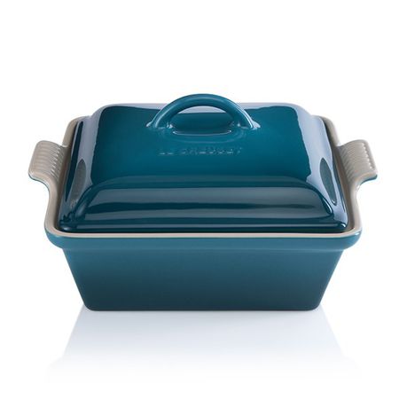 Le Creuset Heritage Square Dish with Lid - Deep Teal (Size: 23cm)