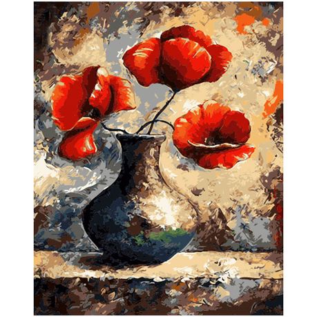 DIY Painting By Numbers Kit - Poppies
