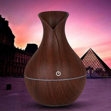 Load image into Gallery viewer, Dark Wood Aroma Humidifier with Colour-Changing LED - Dark Brown
