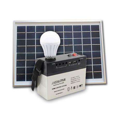 Everlotus 5W Solar Lighting System - Grey Buy Online in Zimbabwe thedailysale.shop