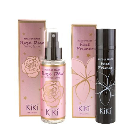 Kiki Beauty Make-Up Ready Rose Dew Setting Spray & Face Primer Combo