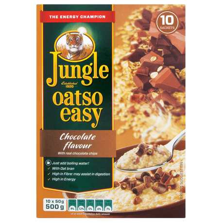 Jungle Oatso Easy Chocolate Flavour Instant Oats 500g Buy Online in Zimbabwe thedailysale.shop
