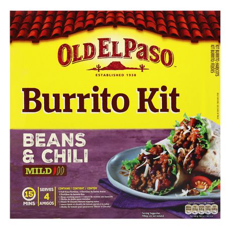 Old El Paso Beans & Chilli Burrito Kit 620g Buy Online in Zimbabwe thedailysale.shop