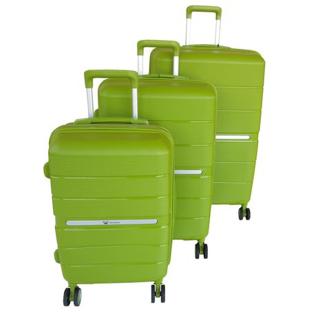Mooistar Unbreakable Travel Luggage 3 Piece Suitcases Spinner - Lime Green Buy Online in Zimbabwe thedailysale.shop