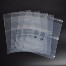 Load image into Gallery viewer, 100 Resealable HDPE Poly Bags with Warning Labels - 150*260+40mm 50mic
