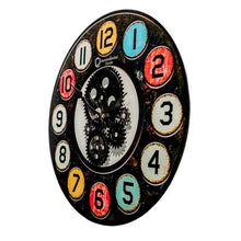 Load image into Gallery viewer, Quintessential Clocks Mechanical Gears Theme - Decorative Glass Wall Clock
