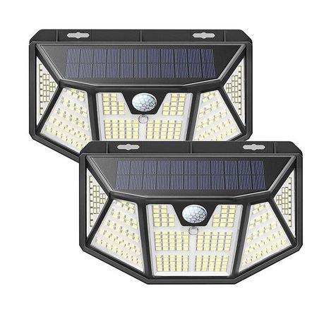 310 LED Solar Wall lights PIR Motion Sensor Box of 2 Units