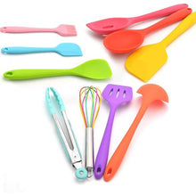 Load image into Gallery viewer, 10 Piece Colorful Non-Stick Silicone Cooking Kitchen Utensil Set
