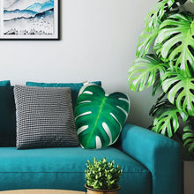 Load image into Gallery viewer, Monstera Shaped Scatter Cushion - 42cm x30cm
