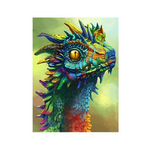 Load image into Gallery viewer, Diamond Painting DIY Kit, Round diamonds, 40x30cm- Rainbow Dragon
