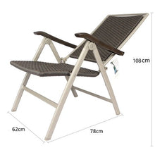 Load image into Gallery viewer, Patio Garden Folding Loom Wicker Armchair
