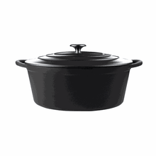 Load image into Gallery viewer, Chef Matt Black Cookware - Cast Iron 6.0l Oval Casserole
