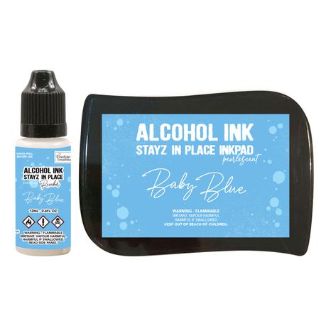 Stayz in Place Alcohol Ink Pad & Reinker (12ml) - Pearlescent - Baby Blue Buy Online in Zimbabwe thedailysale.shop