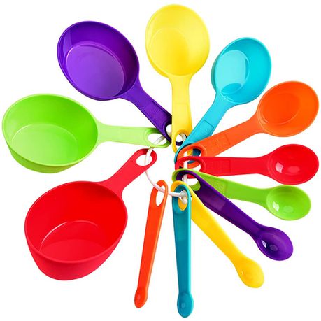 Measuring Cups and Spoons Set, Plastic Measuring Cups set of 12 Buy Online in Zimbabwe thedailysale.shop