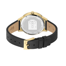 Load image into Gallery viewer, Lacoste Watch 12.12 Gold 36mm Case, Black Dial and Black Leather Strap
