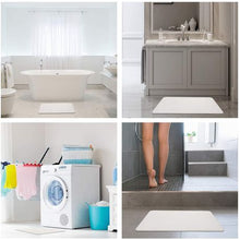 Load image into Gallery viewer, Hard Organic Eco-Friendly Diatomite Stone Mud Mat Bathroom Shower White
