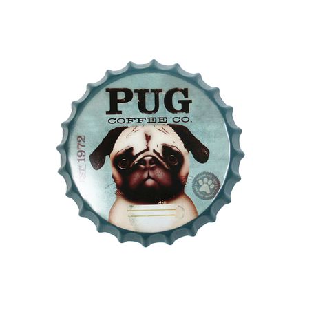 Retro Vintage Decorative Wall Metal Bottle Cap Sign - Pug Buy Online in Zimbabwe thedailysale.shop