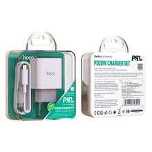 Load image into Gallery viewer, Hoco Smart Phone Fast Charge 20W PD3.0 Plug Adapter with Iphone 1M Cable
