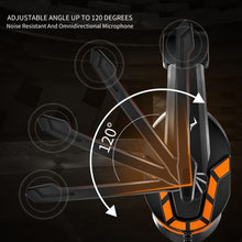 Load image into Gallery viewer, KIKC PS-4 Wired Stereo Gaming Headset - Orange
