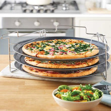 Load image into Gallery viewer, 3 Piece Stackable Pizza Pan &amp; Stand
