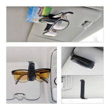 Load image into Gallery viewer, Car Visor Glasses/Sunglasses &amp; Ticket/Credit Card Holder - Black - 6 Pack
