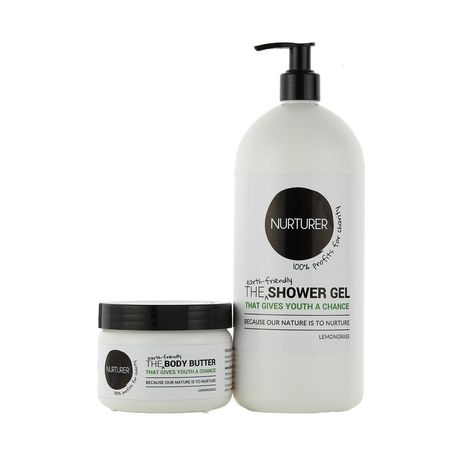 Nurturer - 2in1 Shower Gel 1L & Body Butter Combo 250ml (Lemongrass) Buy Online in Zimbabwe thedailysale.shop